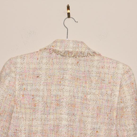 Tailor B. Moss Linen Blend Tweed Blazer Jacket Size 10 - Picture 6 of 8